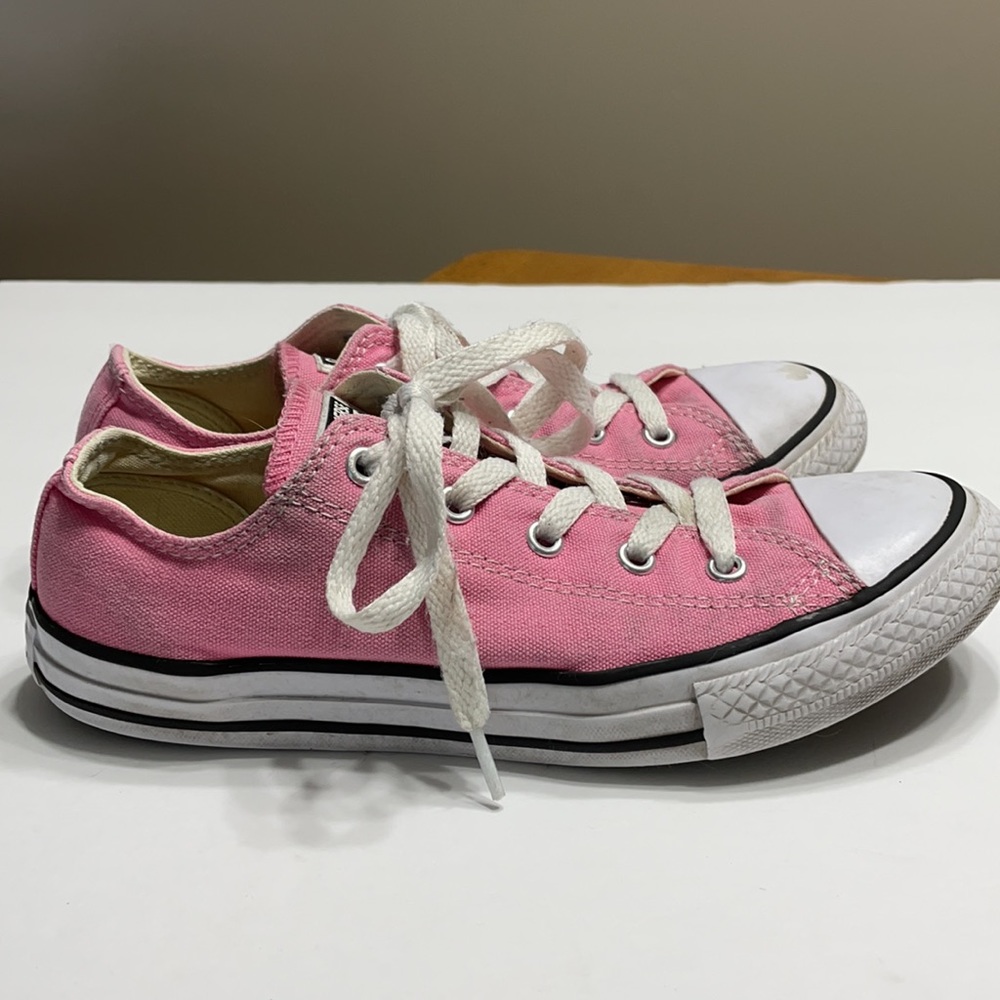 Girls Pink Converse Sneakers